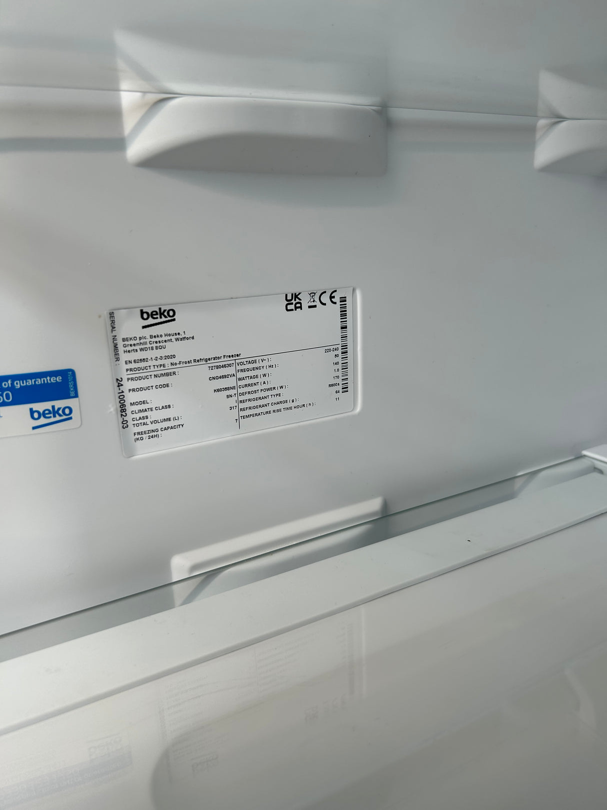 BEKO CNG4692VA 50/50 Fridge Freezer
