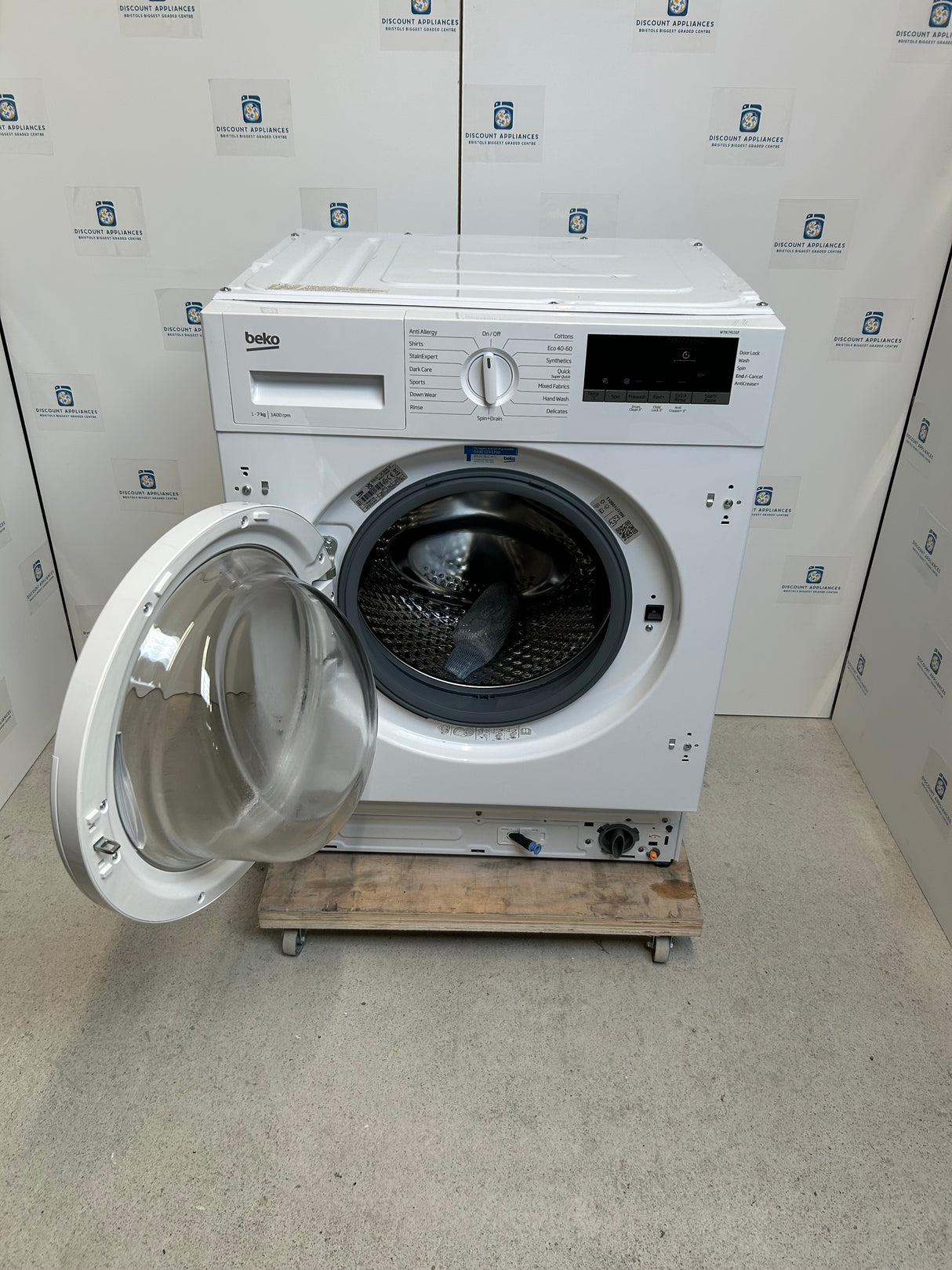 Beko WTIK74151F 7kg 1400 Spin Integrated Washing Machine