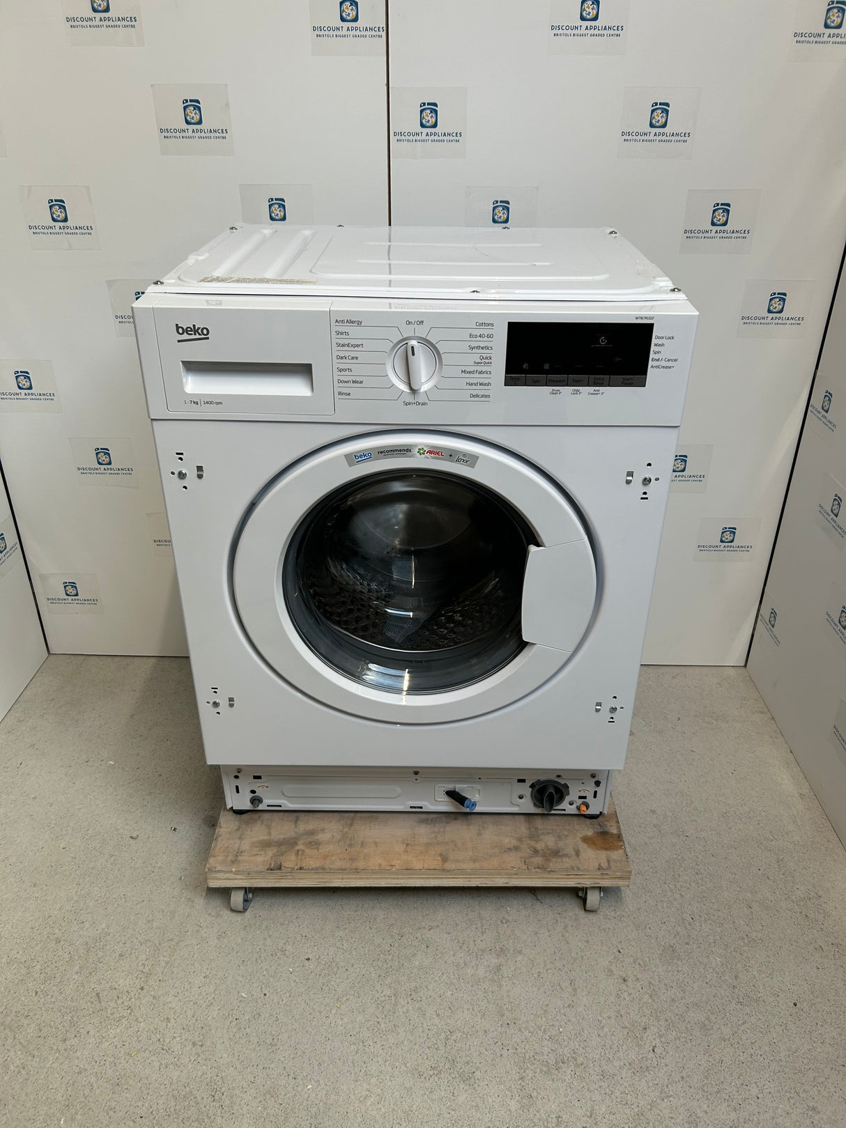 Beko WTIK74151F 7kg 1400 Spin Integrated Washing Machine